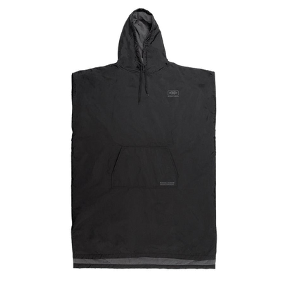 Ocean & Earth Perfect Storm Water-Resistant Poncho: Black Perfect Storm poncho, flat front view