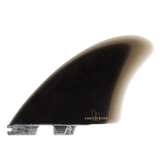 FCS II Christenson Keel - Performance Glass: reverse black keel face with Christenson lettering