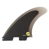 FCS II Carver Tri Fins - Performance Core: reverse face of the Carver fin showing a yellow circular mark