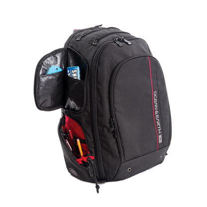 Ocean & Earth Ultimate Surf Backpack: side pockets in use