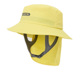 FCS Essential Surf Bucket Hat: butter bucket hat, angled front view