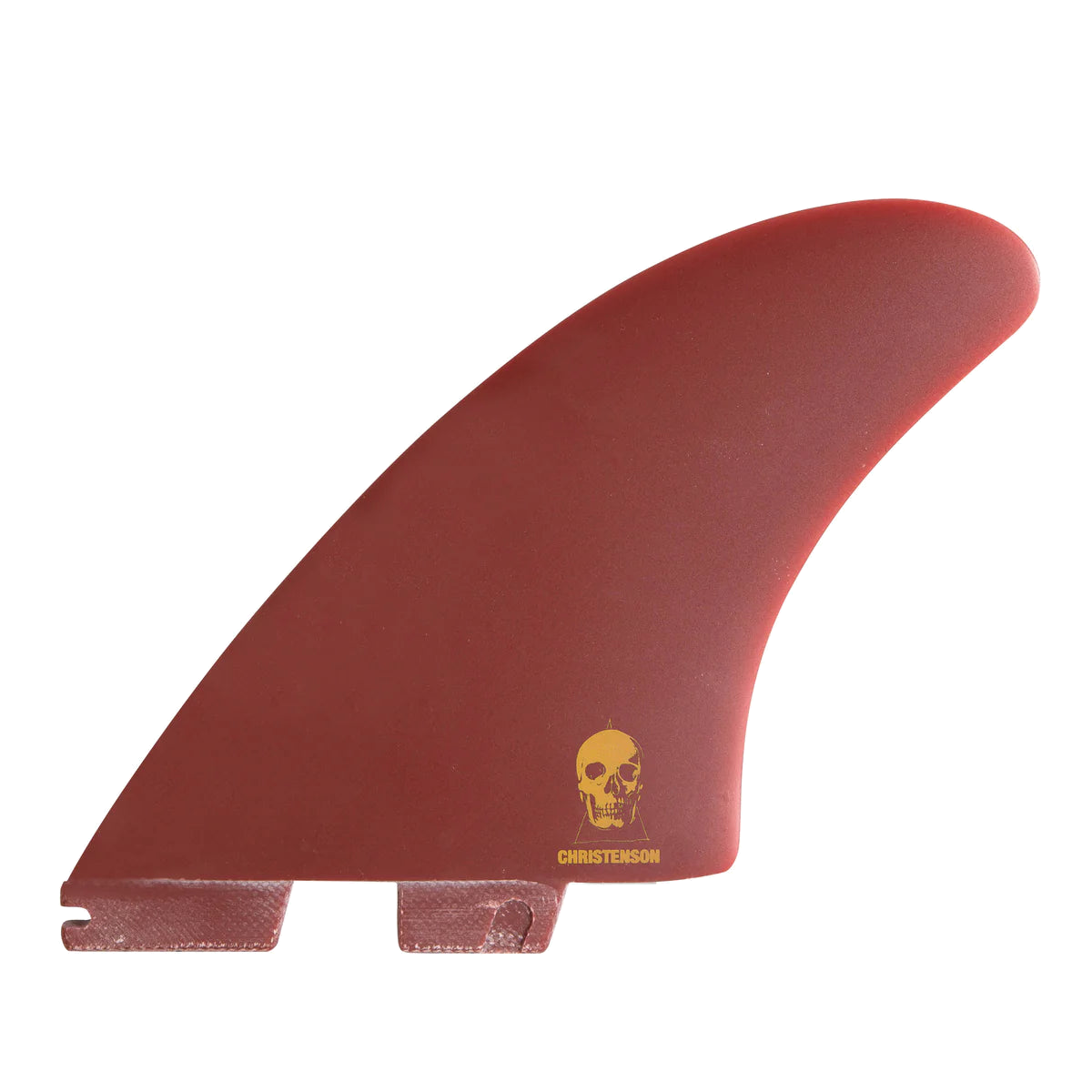 FCS II Christenson Twin - Performance Glass: reverse Blood Red face with gold skull artwork