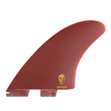 FCS II Christenson Twin - Performance Glass: reverse Blood Red face with gold skull artwork