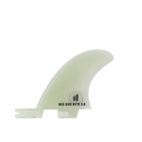Reverse face of the clear FCS II Mid Side Byte with 3.6 inch marking