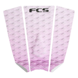 FCS Sally Fitzgibbons Traction: white and Dusty Pink three piece pad with centre arch and pale pink kick