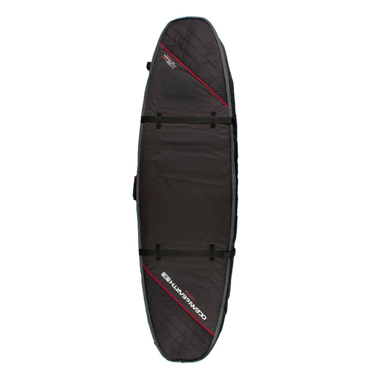 Ocean & Earth Triple Coffin Shortboard Cover: full outer face