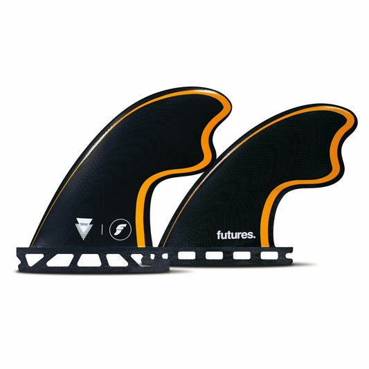 Futures Fins - TOMO Fiberglass - Universal  (Black/Orange)