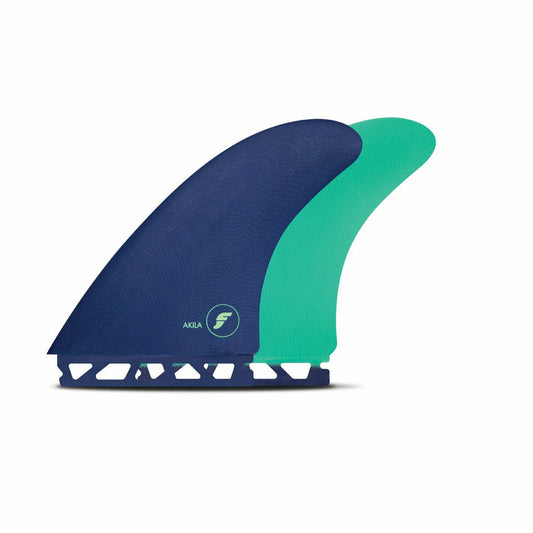 Futures Fins  - AKILA Fiberglass - Universal (Dark Purple/Mint)