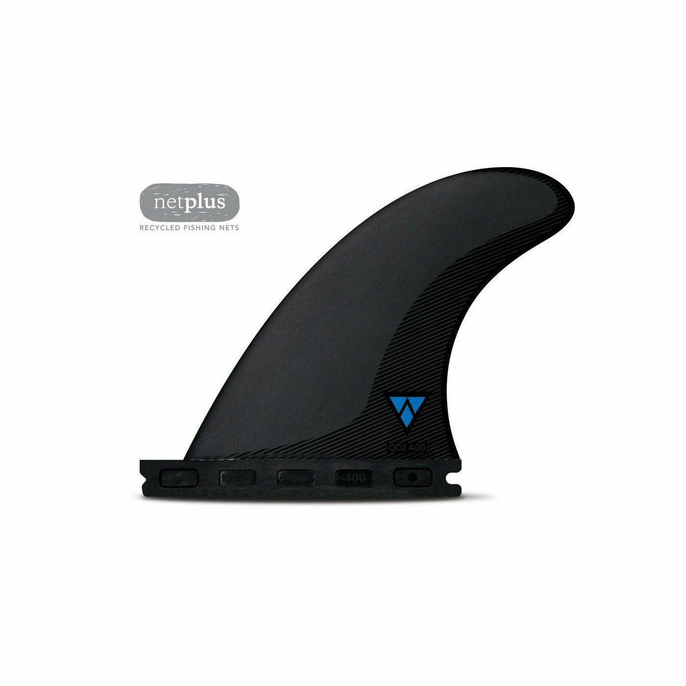 Futures Fins  - 4.00" QD2 SYM Alpha - Medium (Carbon/Blue)