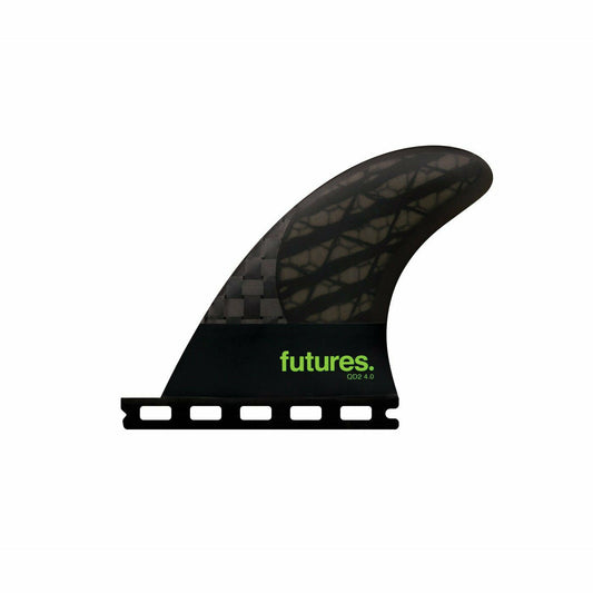 Futures Fins - QD2 4.0 80/20 Blackstix 3.0 - Medium (Smoke/Light Green)