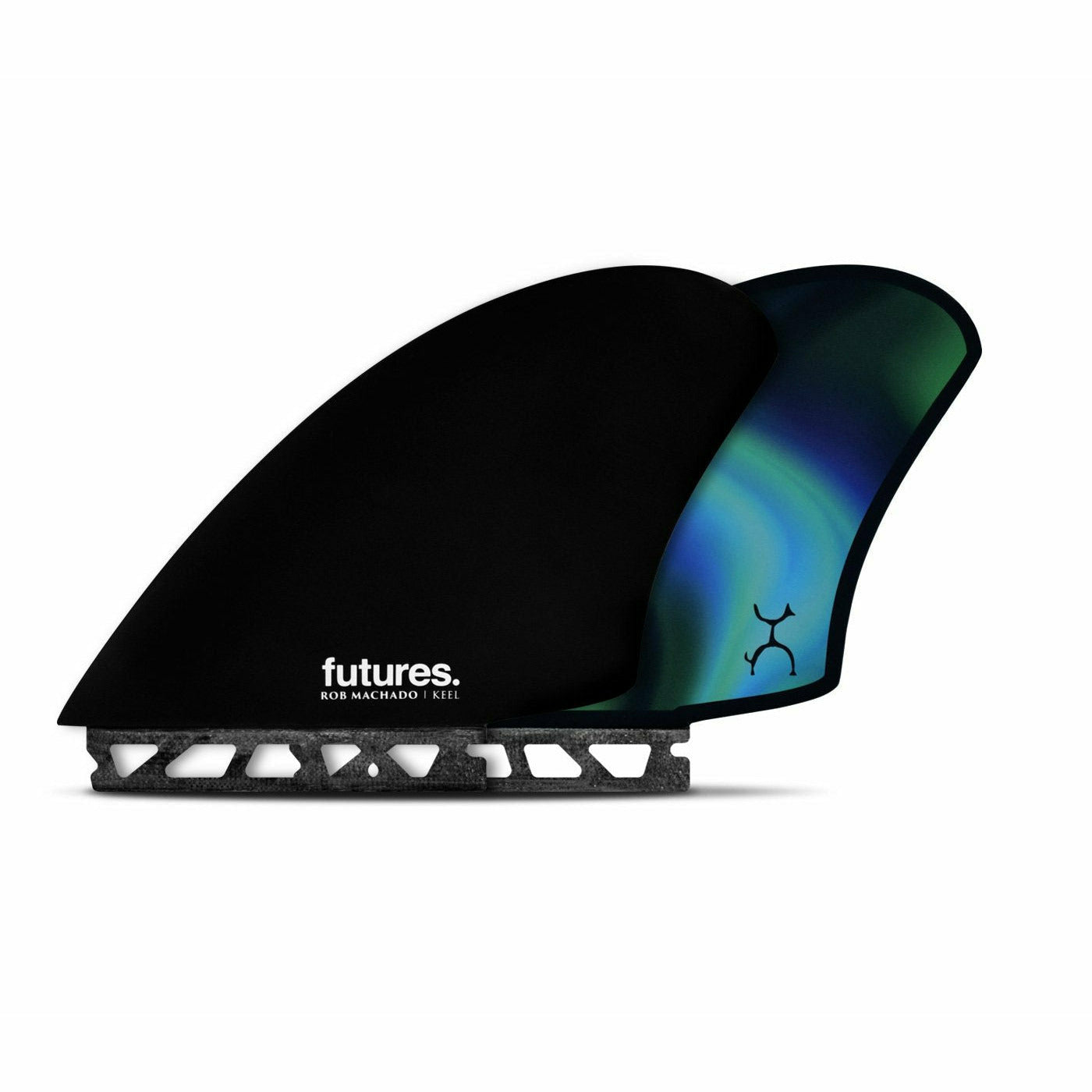 Futures Fins - MACHADO KEEL Honeycomb - Universal (Black/Swirl)