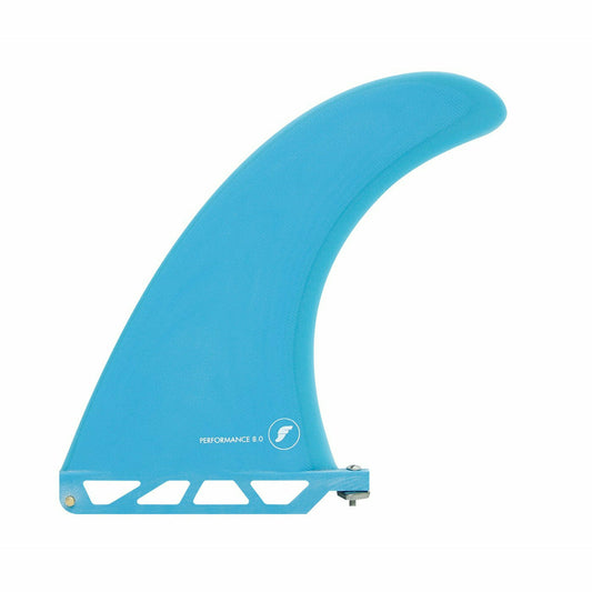 Futures Fins - PERFORMANCE8.0 Fiberglass - 8" (Solid/Transparent Teal)