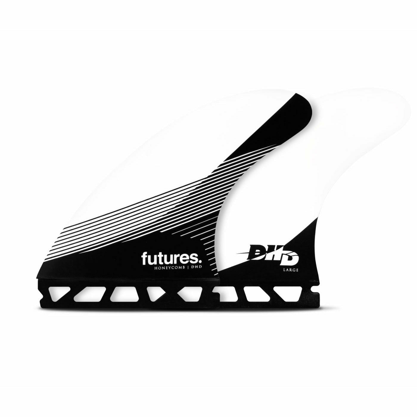 Futures Fins  - DHD LARGE Honeycomb - Large (Black/White)