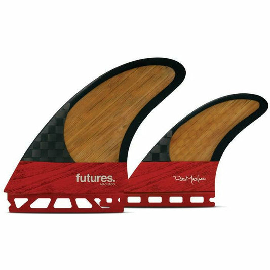 Futures Fins - MACHADO TWIN Blackstix 3.0 - Universal (Red/Bamboo)