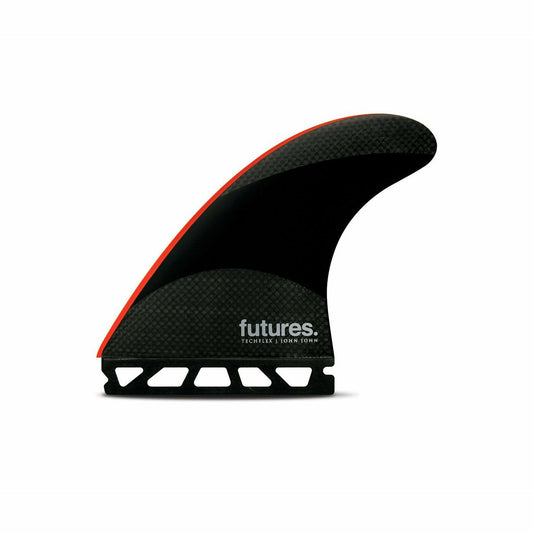 Futures Fins - JOHN JOHN (L) Techflex - Large (Black/Neon Red)