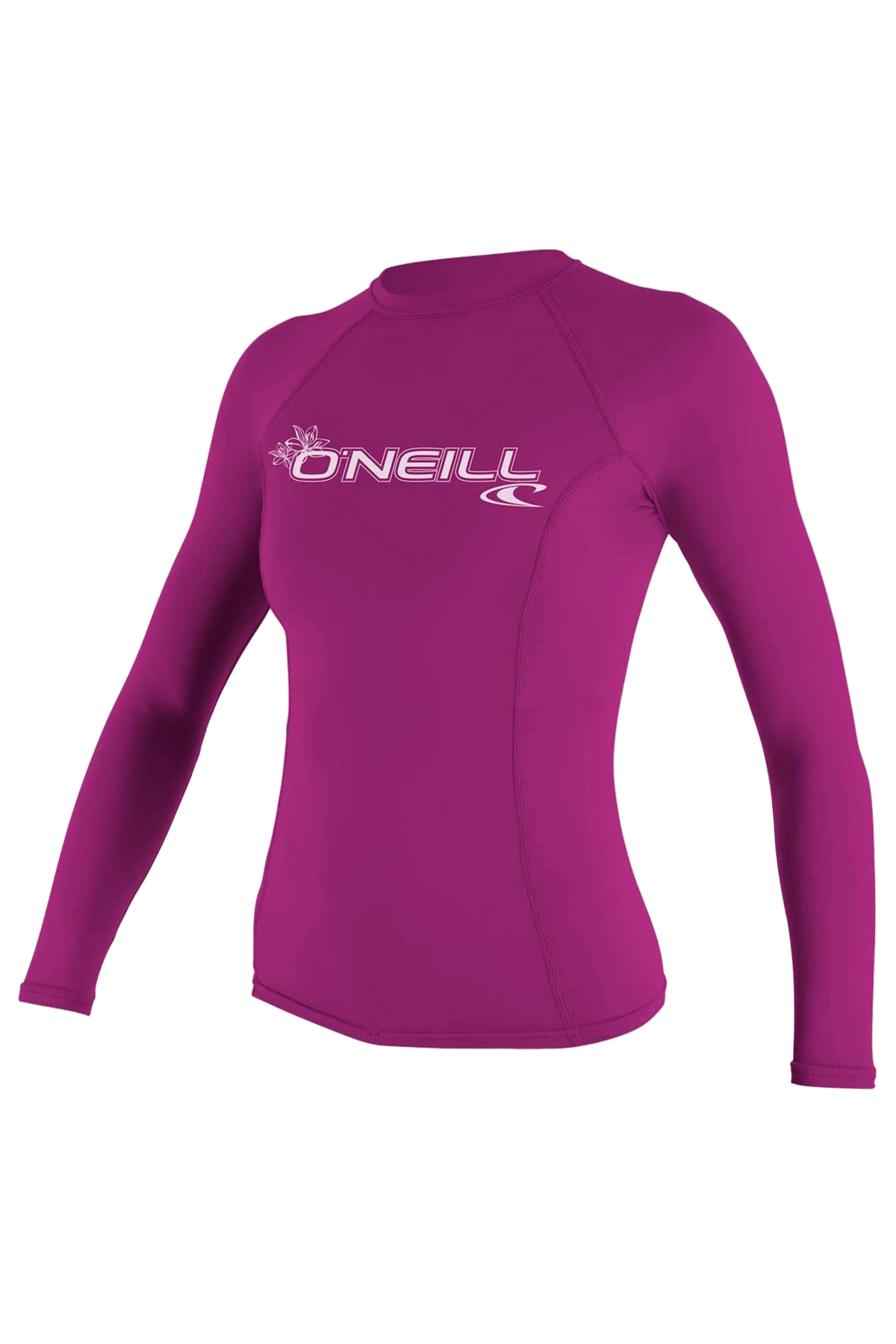 O'Neill Women’s Long Sleeve Rash Vest — Pink, front view