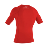 O'Neill Men’s Basic Skins Short Sleeve Rashguard — Red, additional view