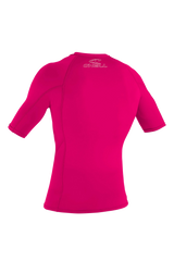 O'Neill Girls’ Basic Skins Short Sleeve Rashguard — Watermelon, additional view