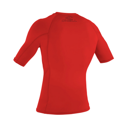 O'Neill Youth Basic Skins Short Sleeve Rashguard — Red, additional view