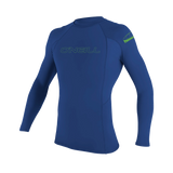 O'Neill Youth Basic Skins Long Sleeve Rashguard — Pacific, front view