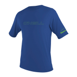 O'Neill Youth Basic Skins Short Sleeve Sun Shirt — Pacific, front view