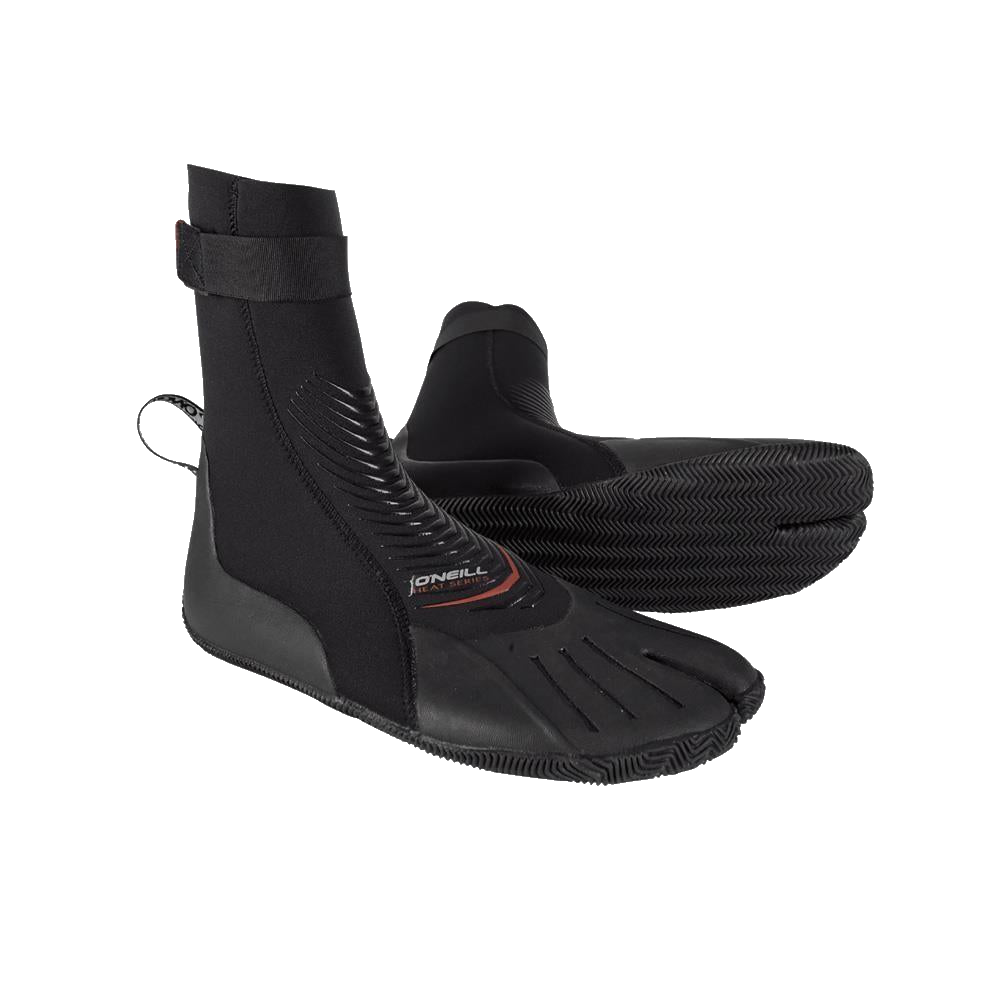 O'Neill Heat 3mm split toe wetsuit boots in black
