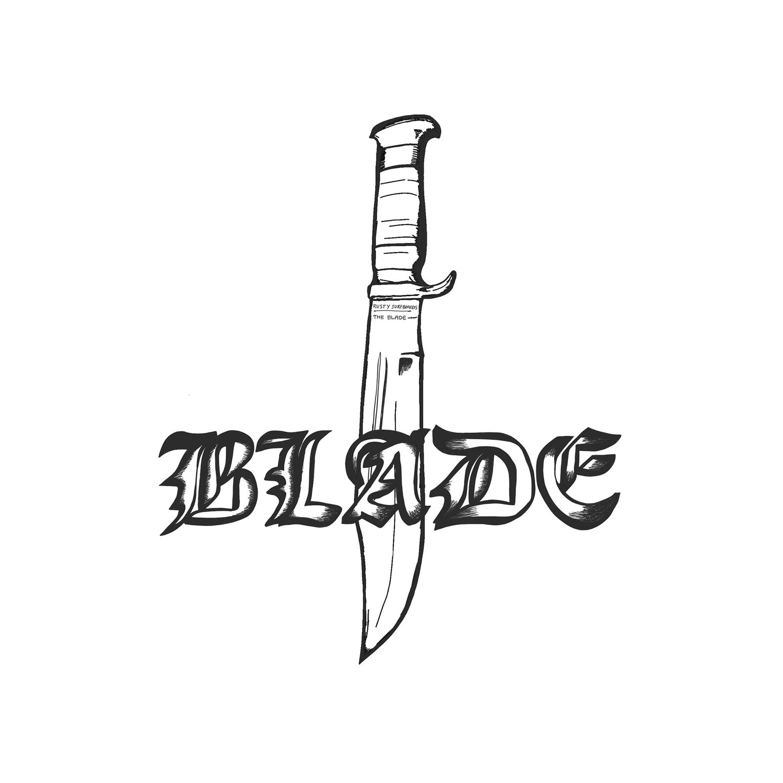 Rusty Surfboards Blade model artwork
