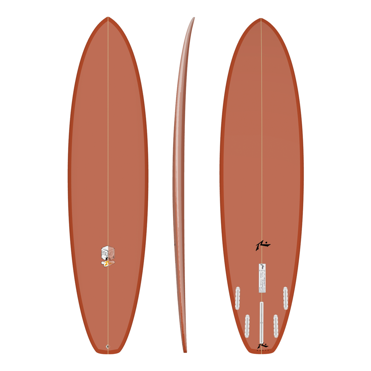 Rusty EGG NOT surfboard on transparent background