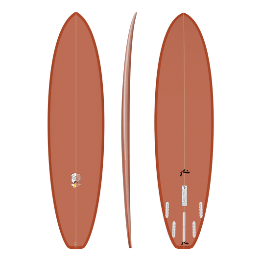 Rusty EGG NOT surfboard on transparent background