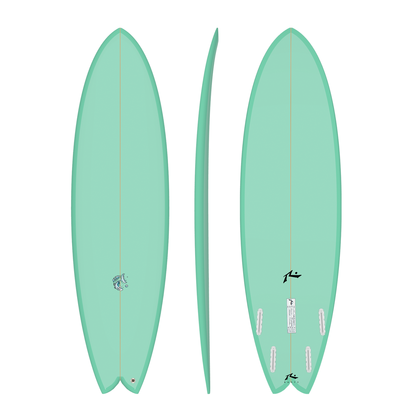 Rusty NOT SO MOBY FISH surfboard