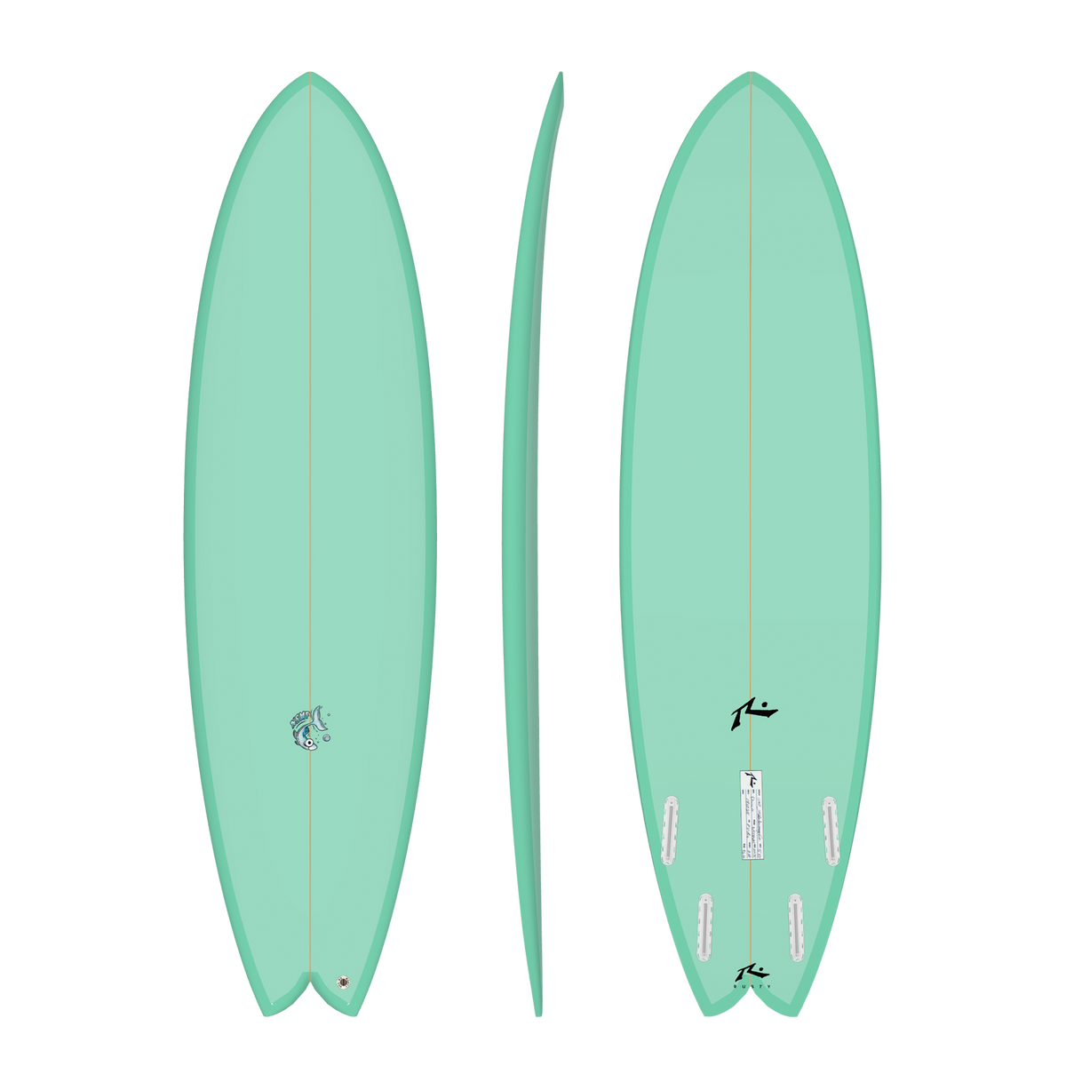 Rusty NOT SO MOBY FISH surfboard
